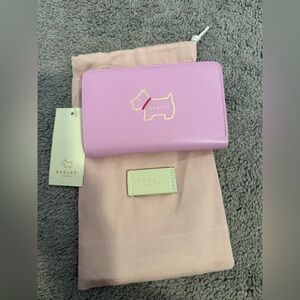 Radley London Pink Medium Leather Bifold Wallet w/dustbag NWT